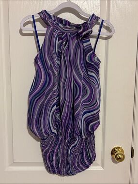 Purple Swirl Halter Camisole